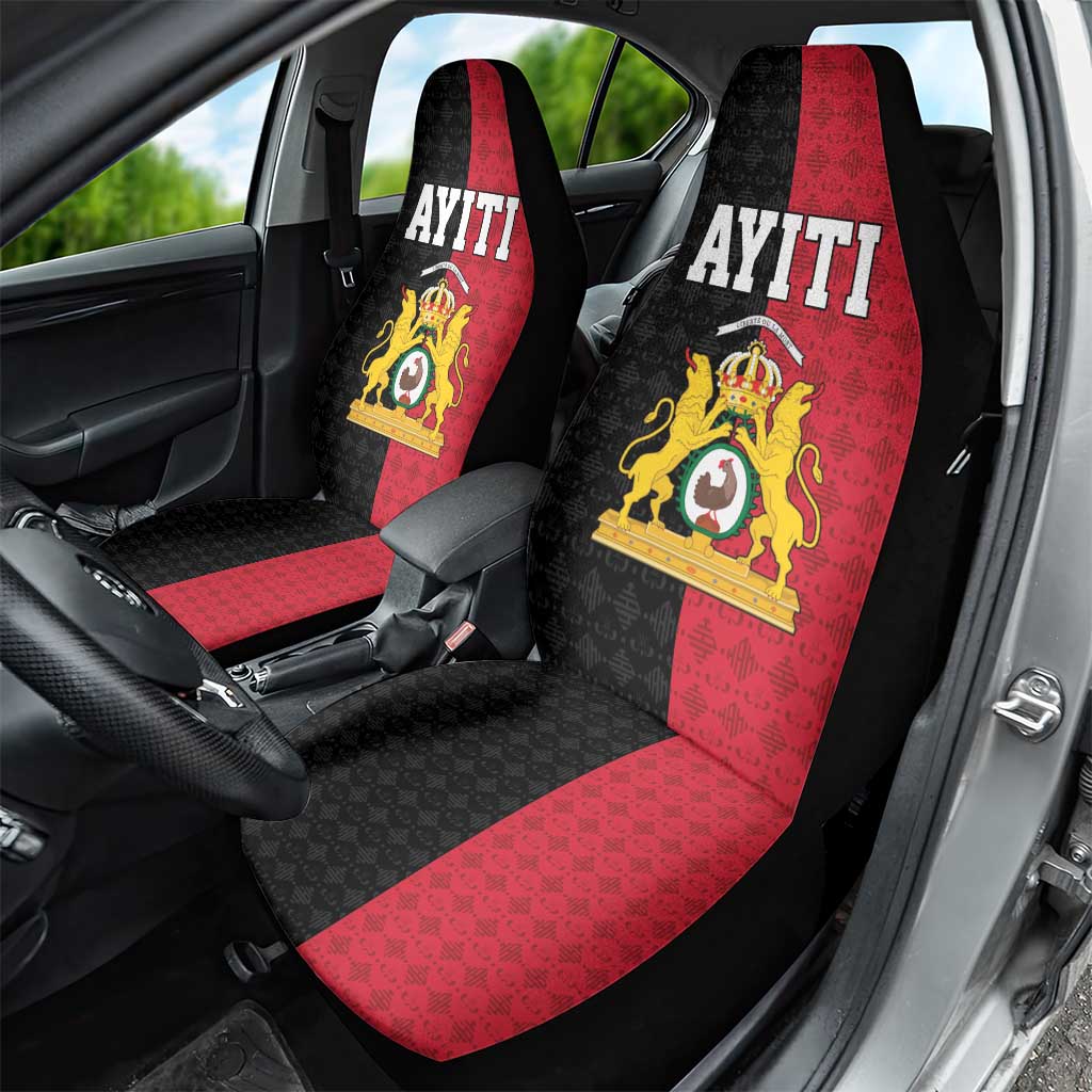 Afro-Haitians Empire of Haiti 1804-1806 Car Seat Cover Fleur-De-Lis Veves Motif - African Pride