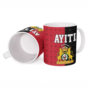 Afro-Haitians Empire of Haiti 1804-1806 Ceramic Mug Fleur-De-Lis Veves Motif - African Pride