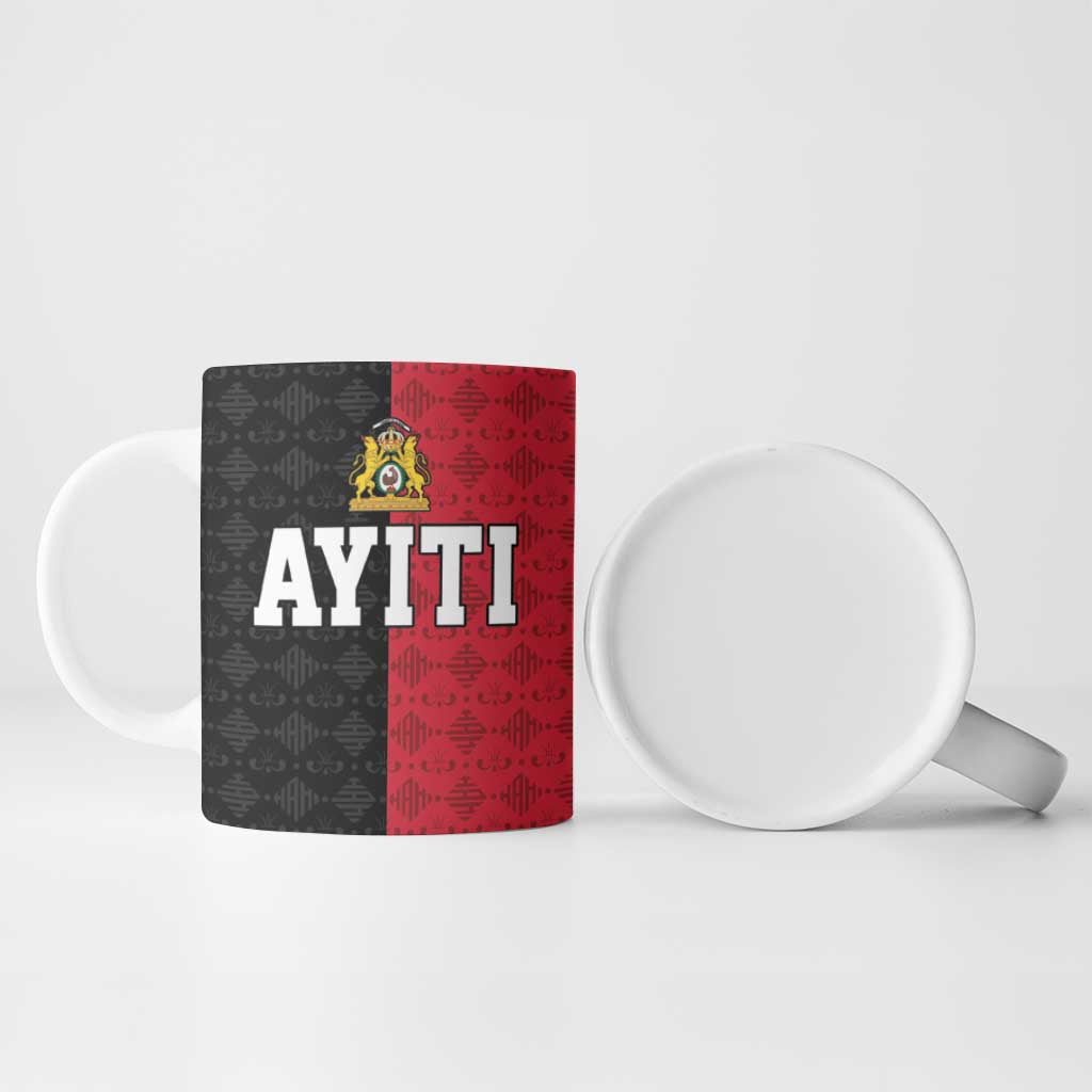 Afro-Haitians Empire of Haiti 1804-1806 Ceramic Mug Fleur-De-Lis Veves Motif - African Pride