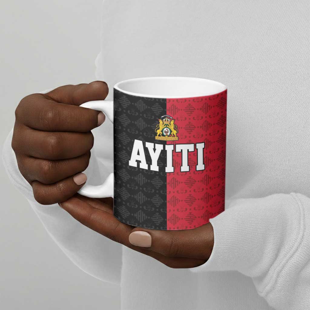 Afro-Haitians Empire of Haiti 1804-1806 Ceramic Mug Fleur-De-Lis Veves Motif - African Pride