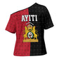 Afro-Haitians Empire of Haiti 1804-1806 Cross Shoulder Shirt Fleur-De-Lis Veves Motif - African Pride