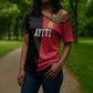 Afro-Haitians Empire of Haiti 1804-1806 Cross Shoulder Shirt Fleur-De-Lis Veves Motif - African Pride