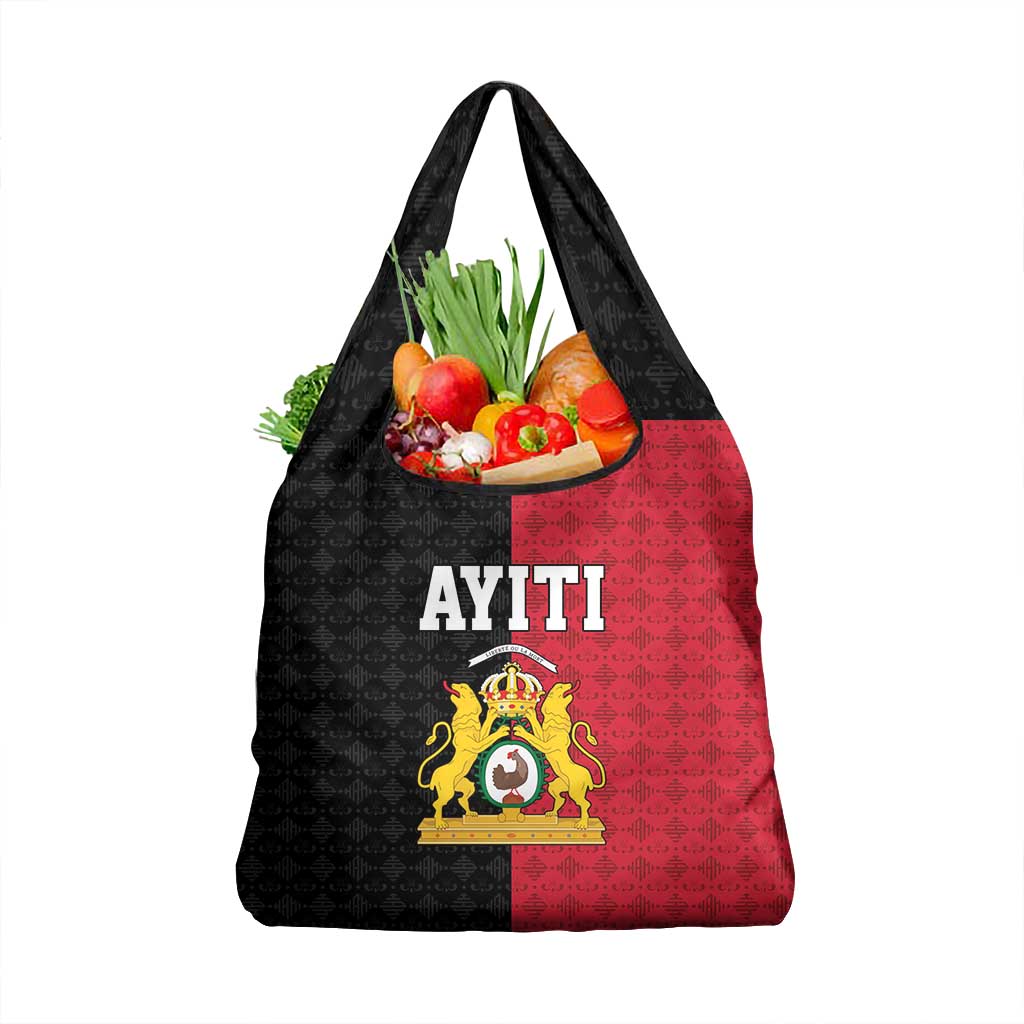 Afro-Haitians Empire of Haiti 1804-1806 Grocery Bag Fleur-De-Lis Veves Motif - African Pride