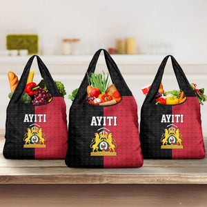 Afro-Haitians Empire of Haiti 1804-1806 Grocery Bag Fleur-De-Lis Veves Motif - African Pride