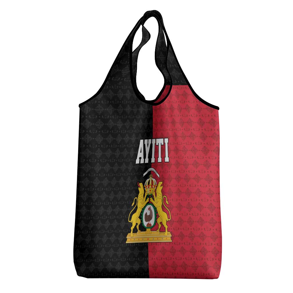 Afro-Haitians Empire of Haiti 1804-1806 Grocery Bag Fleur-De-Lis Veves Motif - African Pride