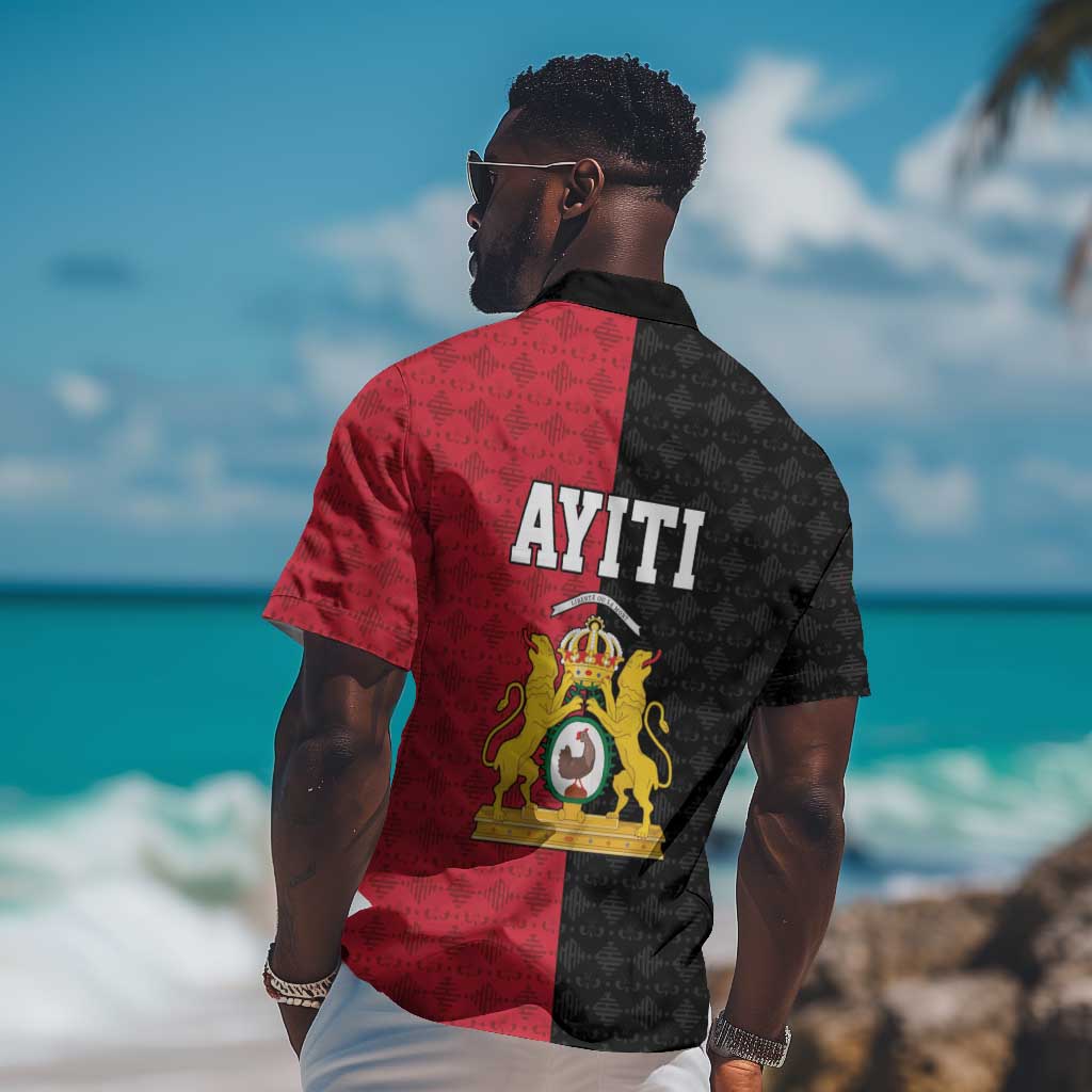 Afro-Haitians Empire of Haiti 1804-1806 Hawaiian Shirt Fleur-De-Lis Veves Motif LT18