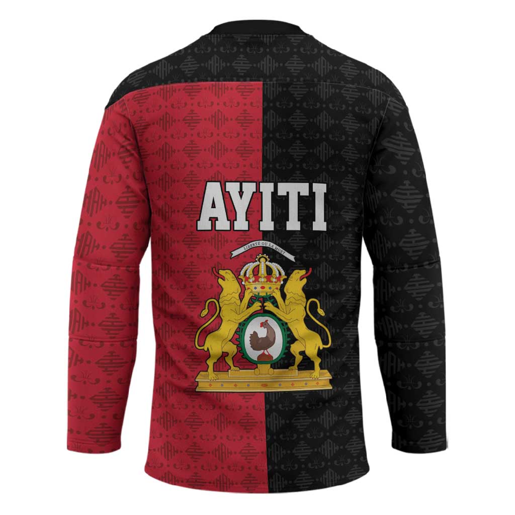 Afro-Haitians Empire of Haiti 1804-1806 Hockey Jersey Fleur-De-Lis Veves Motif - African Pride