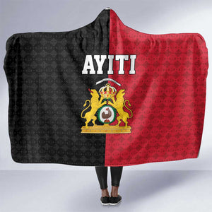 Afro-Haitians Empire of Haiti 1804-1806 Hooded Blanket Fleur-De-Lis Veves Motif - African Pride