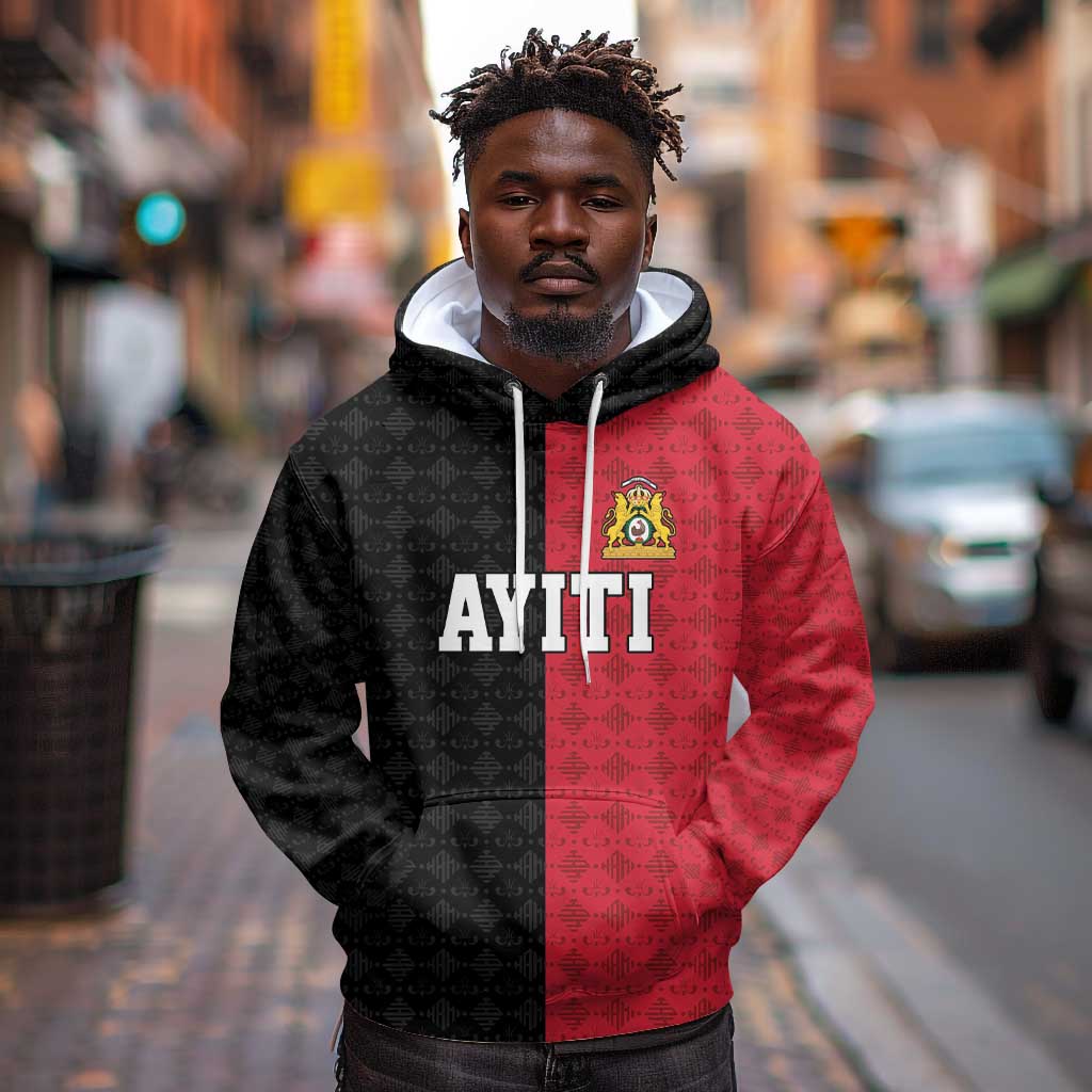 Afro-Haitians Empire of Haiti 1804-1806 Hoodie Fleur-De-Lis Veves Motif - African Pride