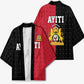 Afro-Haitians Empire of Haiti 1804-1806 Kimono Fleur-De-Lis Veves Motif - African Pride