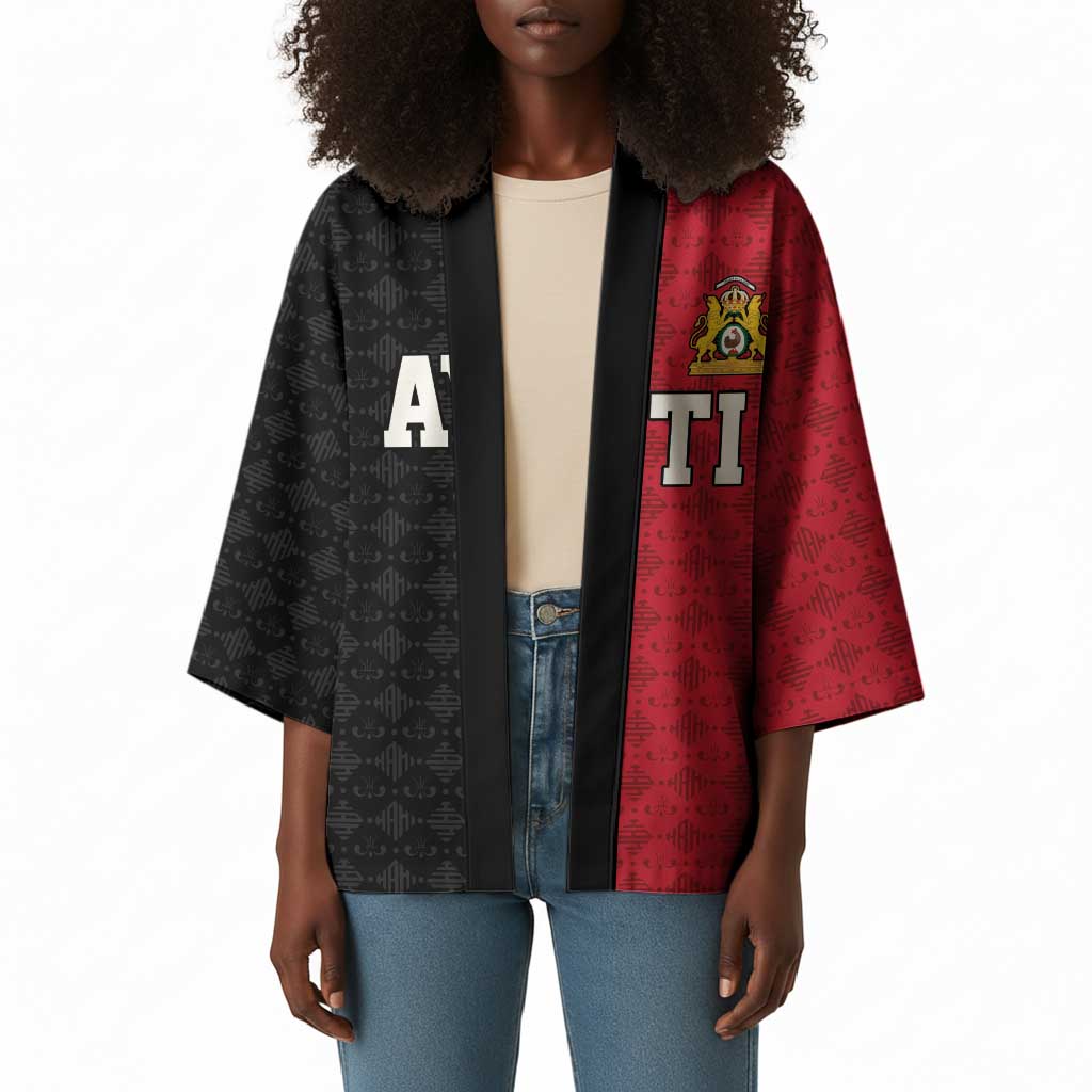 Afro-Haitians Empire of Haiti 1804-1806 Kimono Fleur-De-Lis Veves Motif - African Pride