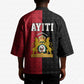Afro-Haitians Empire of Haiti 1804-1806 Kimono Fleur-De-Lis Veves Motif - African Pride