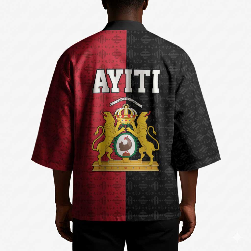 Afro-Haitians Empire of Haiti 1804-1806 Kimono Fleur-De-Lis Veves Motif - African Pride