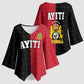 Afro-Haitians Empire of Haiti 1804-1806 Kimono Sleeve Blouse Fleur-De-Lis Veves Motif - African Pride
