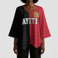 Afro-Haitians Empire of Haiti 1804-1806 Kimono Sleeve Blouse Fleur-De-Lis Veves Motif - African Pride