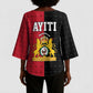 Afro-Haitians Empire of Haiti 1804-1806 Kimono Sleeve Blouse Fleur-De-Lis Veves Motif - African Pride