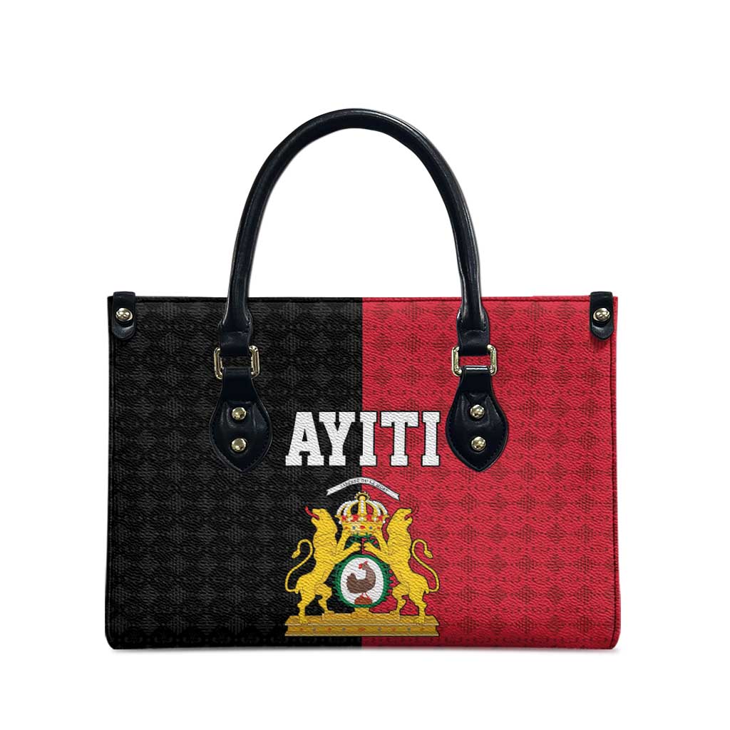 Afro-Haitians Empire of Haiti 1804-1806 Leather Bag Fleur-De-Lis Veves Motif - African Pride