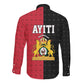 Afro-Haitians Empire of Haiti 1804-1806 Long Sleeve Button Shirt Fleur-De-Lis Veves Motif - African Pride