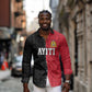 Afro-Haitians Empire of Haiti 1804-1806 Long Sleeve Button Shirt Fleur-De-Lis Veves Motif - African Pride