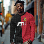Afro-Haitians Empire of Haiti 1804-1806 Long Sleeve Shirt Fleur-De-Lis Veves Motif - African Pride