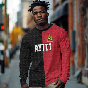 Afro-Haitians Empire of Haiti 1804-1806 Long Sleeve Shirt Fleur-De-Lis Veves Motif - African Pride
