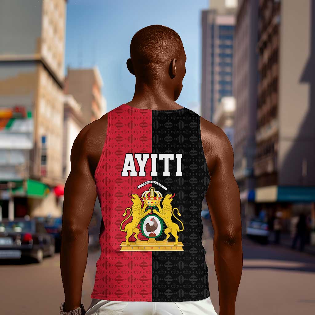 Afro-Haitians Empire of Haiti 1804-1806 Men Tank Top Fleur-De-Lis Veves Motif - African Pride