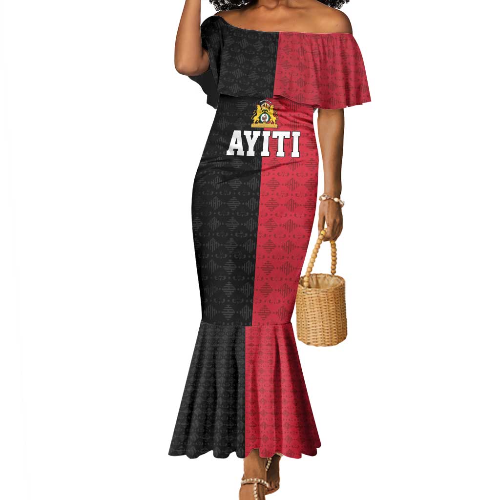 Afro-Haitians Empire of Haiti 1804-1806 Mermaid Dress Fleur-De-Lis Veves Motif - African Pride