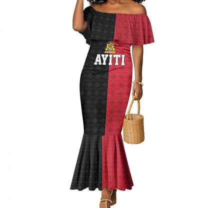 Afro-Haitians Empire of Haiti 1804-1806 Mermaid Dress Fleur-De-Lis Veves Motif - African Pride