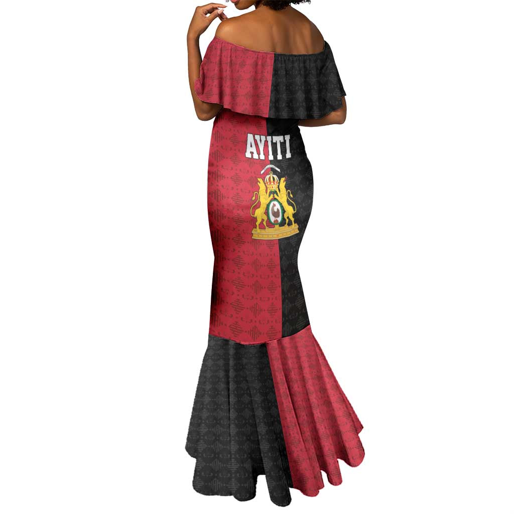 Afro-Haitians Empire of Haiti 1804-1806 Mermaid Dress Fleur-De-Lis Veves Motif - African Pride