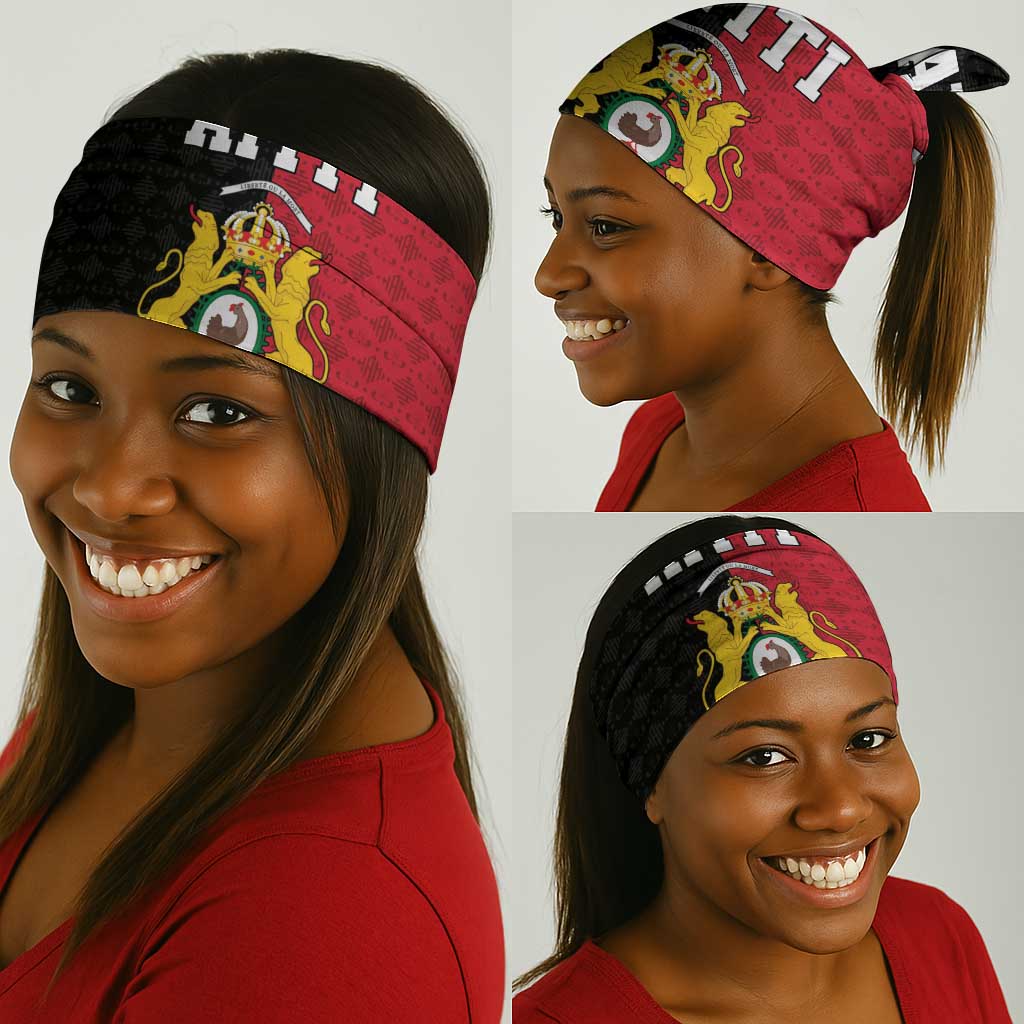 Afro-Haitians Empire of Haiti 1804-1806 Neck Gaiter Fleur-De-Lis Veves Motif - African Pride