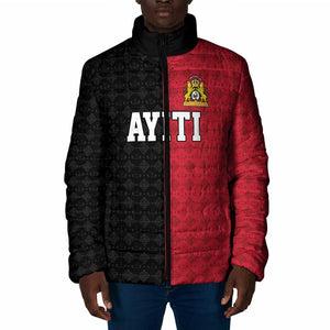 Afro-Haitians Empire of Haiti 1804-1806 Padded Jacket Fleur-De-Lis Veves Motif - African Pride