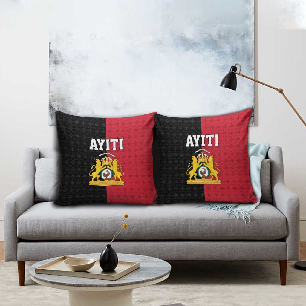 Afro-Haitians Empire of Haiti 1804-1806 Pillow Cover Fleur-De-Lis Veves Motif - African Pride
