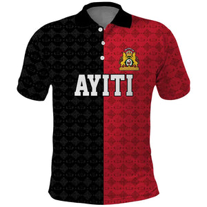 Afro-Haitians Empire of Haiti 1804-1806 Polo Shirt Fleur-De-Lis Veves Motif LT18