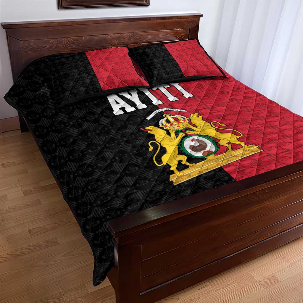 Afro-Haitians Empire of Haiti 1804-1806 Quilt Bed Set Fleur-De-Lis Veves Motif - African Pride