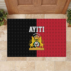 Afro-Haitians Empire of Haiti 1804-1806 Rubber Doormat Fleur-De-Lis Veves Motif - African Pride