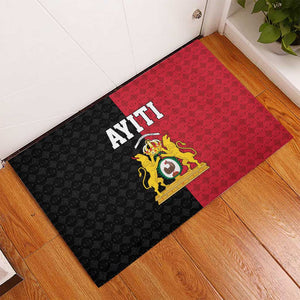 Afro-Haitians Empire of Haiti 1804-1806 Rubber Doormat Fleur-De-Lis Veves Motif - African Pride