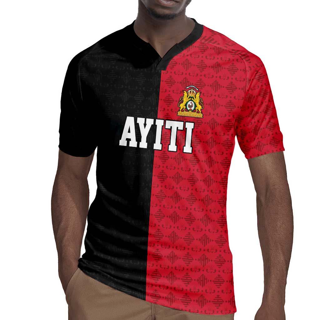 Afro-Haitians Empire of Haiti 1804-1806 Rugby Jersey Fleur-De-Lis Veves Motif LT18