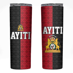 Afro-Haitians Empire of Haiti 1804-1806 Skinny Tumbler Fleur-De-Lis Veves Motif - African Pride