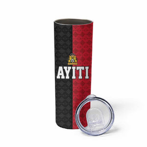 Afro-Haitians Empire of Haiti 1804-1806 Skinny Tumbler Fleur-De-Lis Veves Motif - African Pride