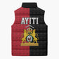 Afro-Haitians Empire of Haiti 1804-1806 Sleeveless Puffer Jacket Fleur-De-Lis Veves Motif - African Pride