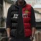 Afro-Haitians Empire of Haiti 1804-1806 Sleeveless Puffer Jacket Fleur-De-Lis Veves Motif - African Pride
