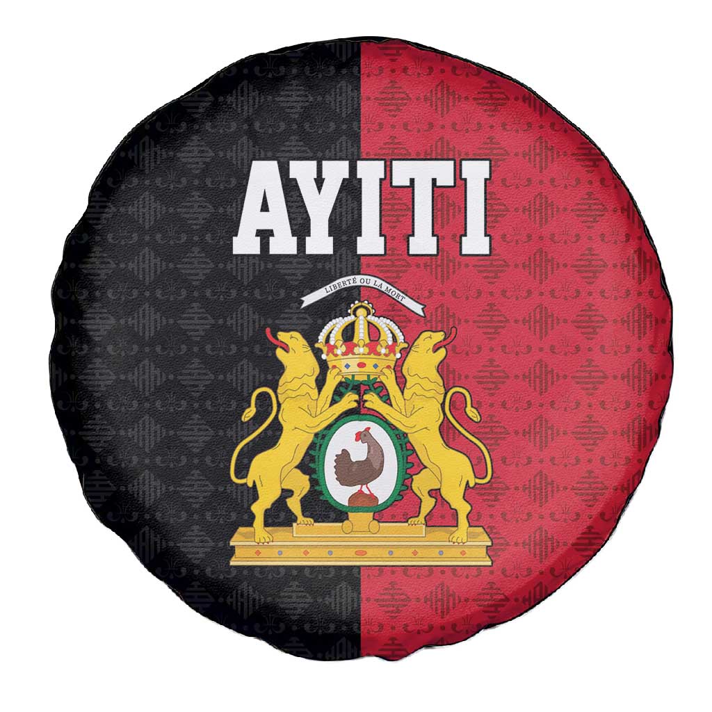 Afro-Haitians Empire of Haiti 1804-1806 Spare Tire Cover Fleur-De-Lis Veves Motif - African Pride