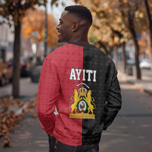 Afro-Haitians Empire of Haiti 1804-1806 Sweatshirt Fleur-De-Lis Veves Motif - African Pride