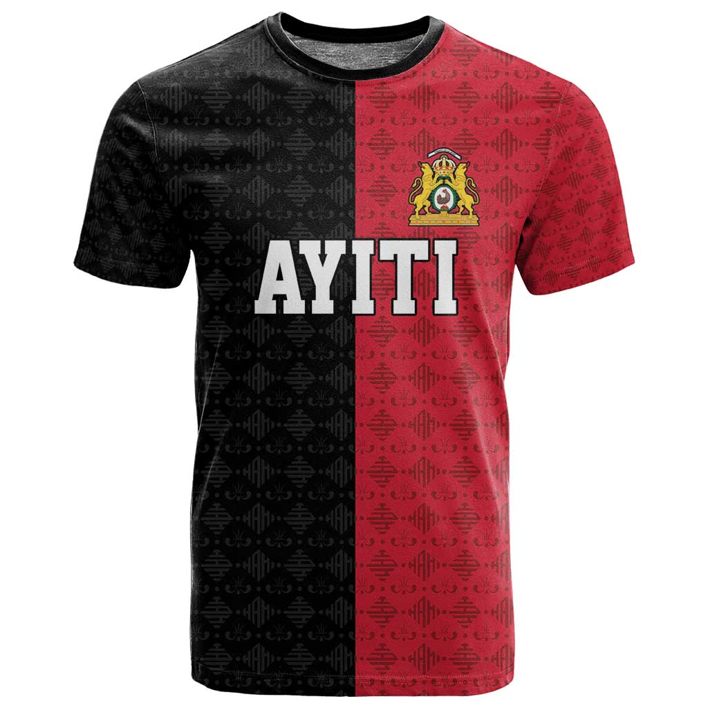 Afro-Haitians Empire of Haiti 1804-1806 T shirt Fleur-De-Lis Veves Motif - African Pride