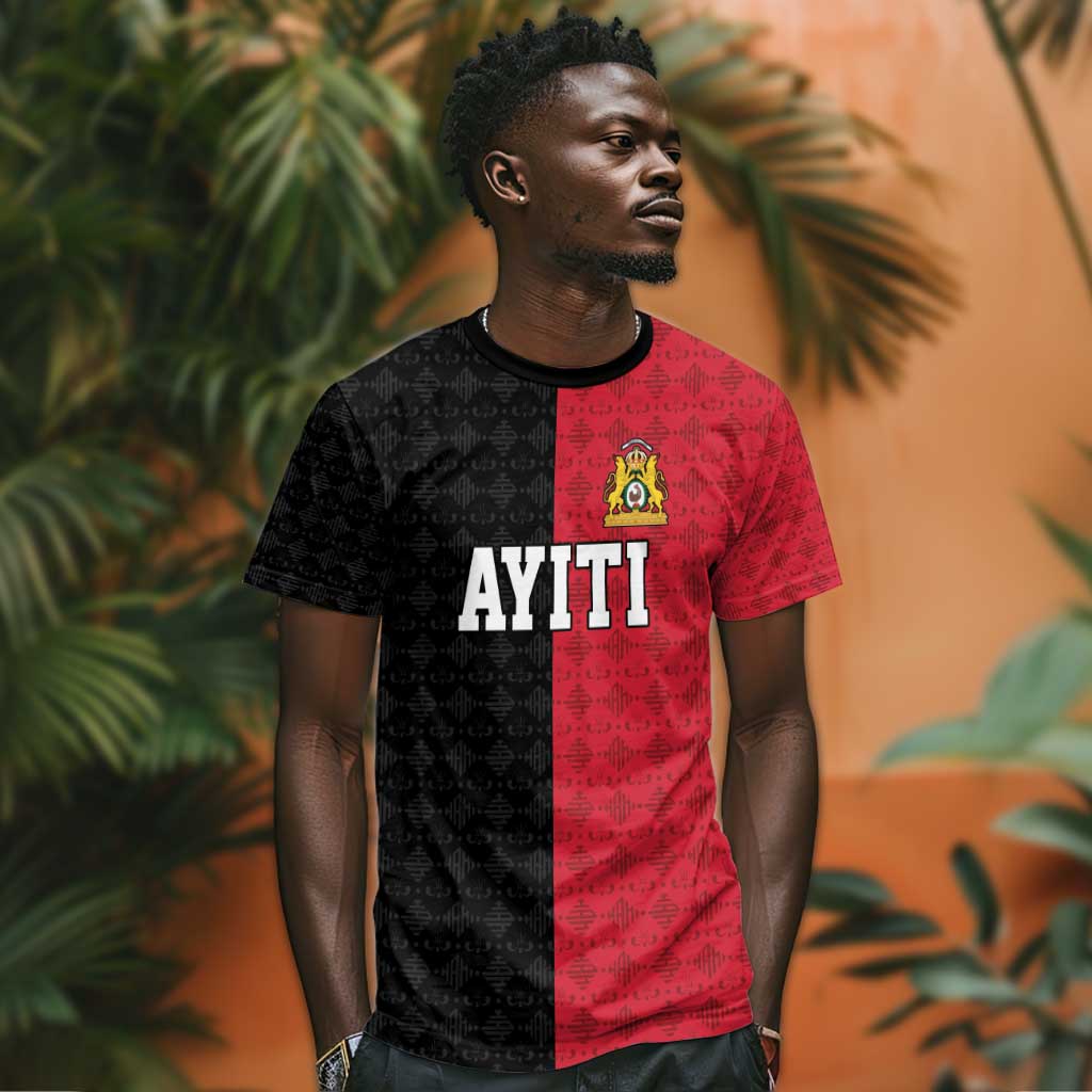 Afro-Haitians Empire of Haiti 1804-1806 T shirt Fleur-De-Lis Veves Motif - African Pride