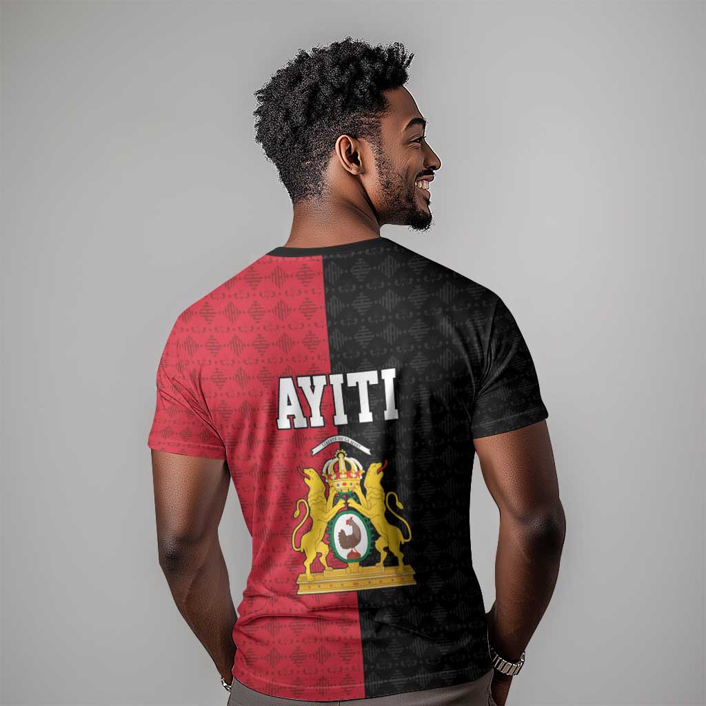 Afro-Haitians Empire of Haiti 1804-1806 T shirt Fleur-De-Lis Veves Motif - African Pride
