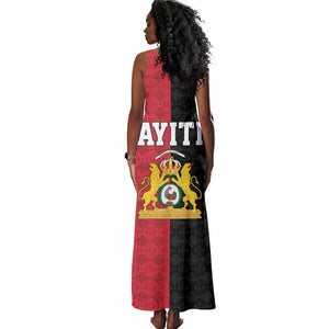 Afro-Haitians Empire of Haiti 1804-1806 Tank Maxi Dress Fleur-De-Lis Veves Motif - African Pride