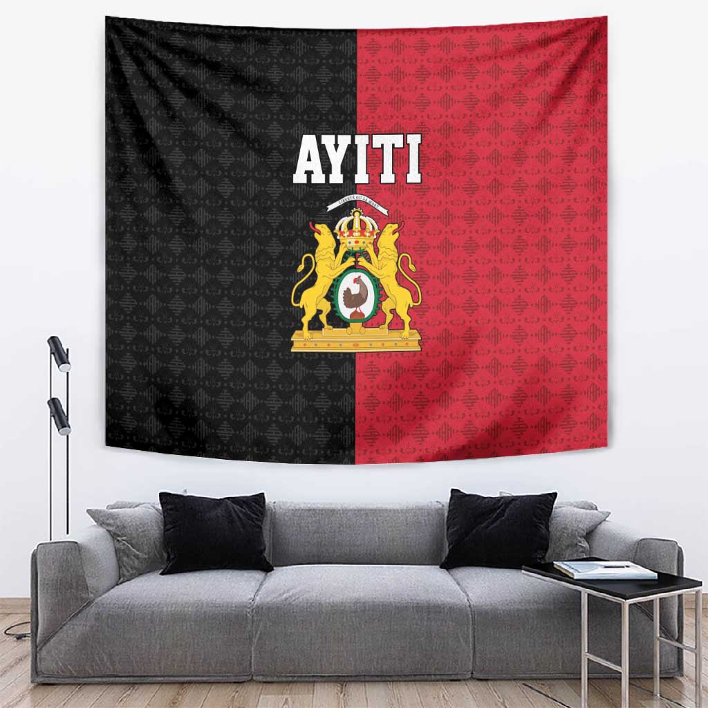 Afro-Haitians Empire of Haiti 1804-1806 Tapestry Fleur-De-Lis Veves Motif - African Pride