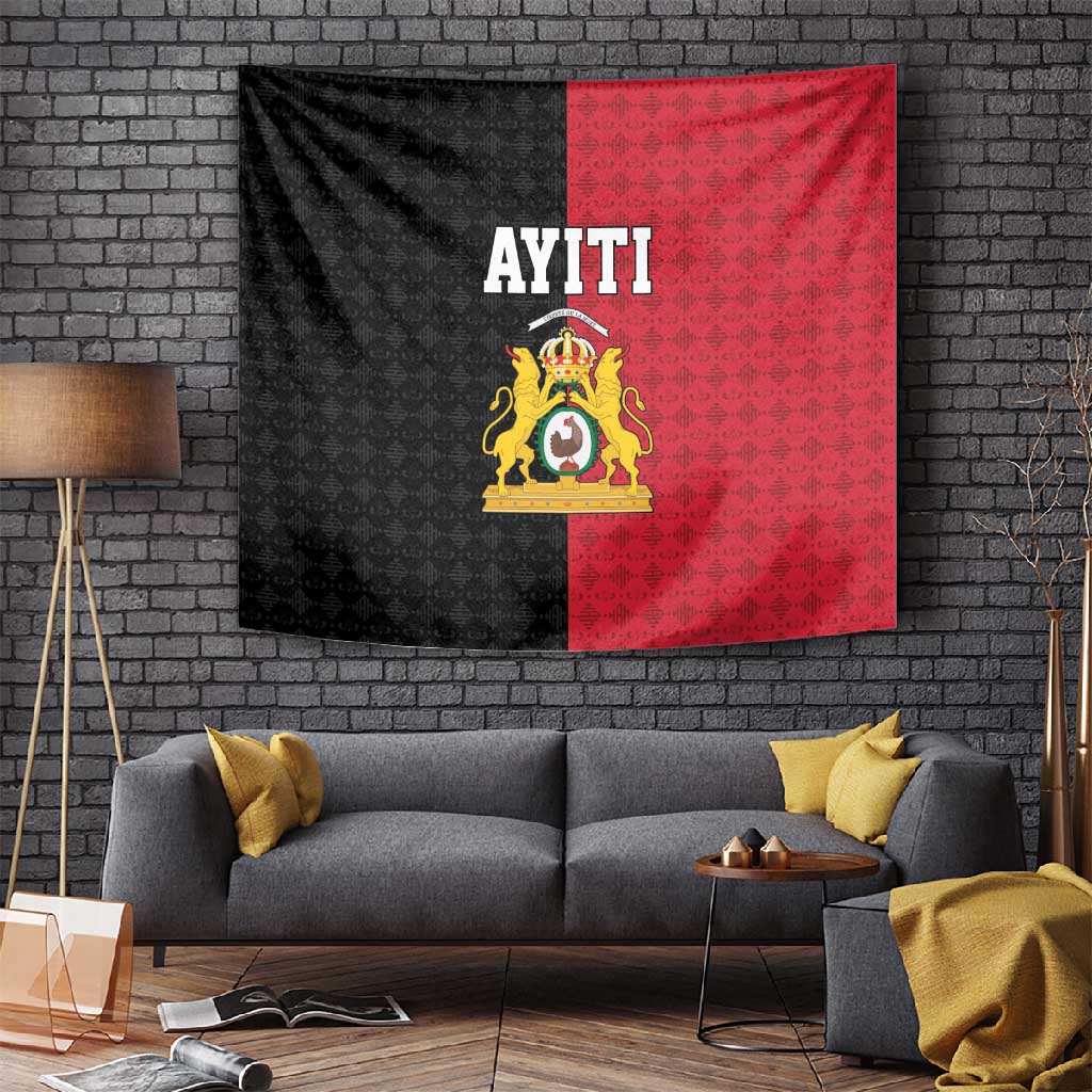 Afro-Haitians Empire of Haiti 1804-1806 Tapestry Fleur-De-Lis Veves Motif - African Pride