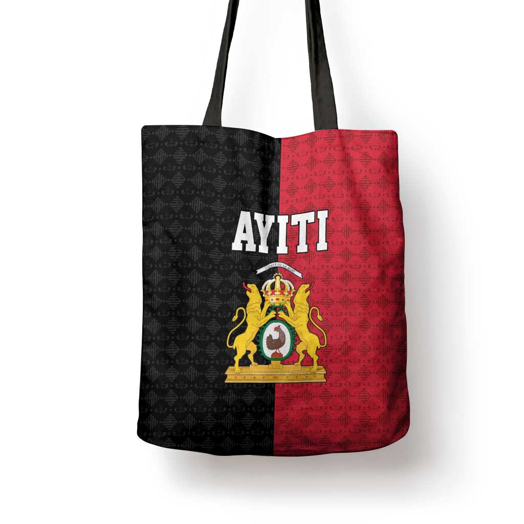 Afro-Haitians Empire of Haiti 1804-1806 Tote Bag Fleur-De-Lis Veves Motif - African Pride